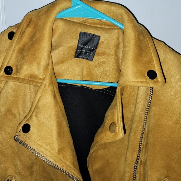 Primark Faux Suede Moto Jacket Size 6 - Picture 7 of 9